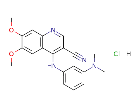4-(3-dimethylaminophenylamino)-6,7-dimethoxyquinoline-3-carbonitrile hydrochloride