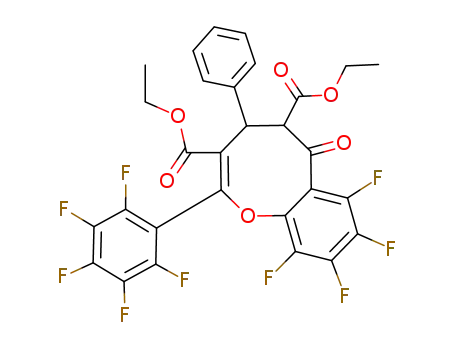 3,5-diethoxycarbonyl-2-pentafluorophenyl-4-phenyl-7,8,9,10-tetrafluoro-4,5-dihydrobenzo[b]oxacin-6-one
