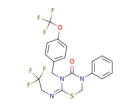 2-(2,2,2-trifluoroethylimino)-3-(4-trifluoromethoxybenzyl)-5-phenyl-tetrahydro-1,3,5-thiadiazin-4-one
