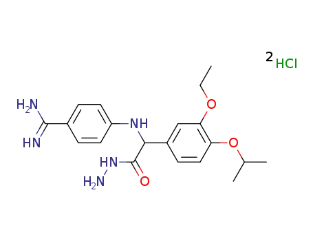 4-(((3-ethoxy-4-isopropoxyphenyl)hydrazinocarbonylmethyl)amino)benzamidine dihydrochloride