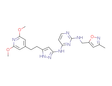 N'-[5-[2-(2,6-dimethoxypyridin-4-yl)ethyl]-1H-pyrazol-3-yl]-N-[(3-methyl-1,2-oxazol-5-yl)methyl]pyrimidine-2,4-diamine