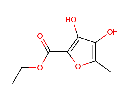 Molecular Structure of 68786-17-4 (2-Furancarboxylic acid, 3,4-dihydroxy-5-methyl-, ethyl ester)