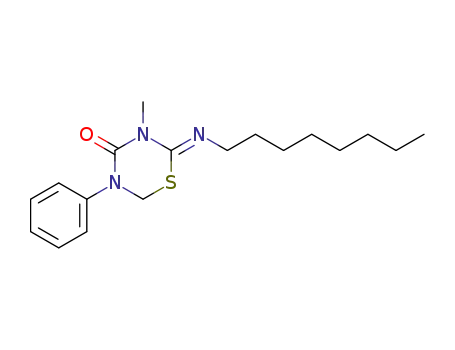 2-n-Octylimino-3-methyl-5-phenyl-tetrahydro-1,3,5-thiadiazin-4-one