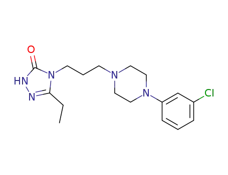 4-[3-[4-(3-chlorophenyl)-1-piperazinyl]propyl]-5-ethyl-2,4-dihydro-3H-1,2,4-triazol-3-one