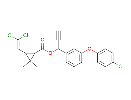 3-(4-chlorophenoxy)-α-ethynylbenzyl 2,2-dimethyl-3-(2,2-dichlorovinyl) cyclopropanecarboxylate