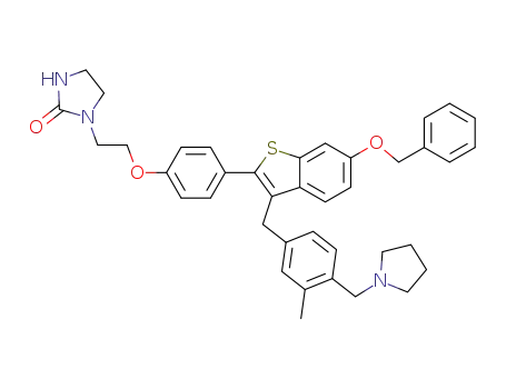 6-Benzyloxy-3-[3-methyl-4-[(1-pyrrolidinyl)methyl]-benzyl]-2-[4-[2-(2-oxoimidazolidin-1-yl)ethoxy]phenyl]-benzo[b]thiophene