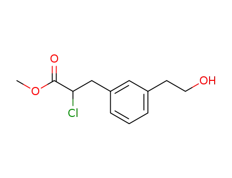 methyl 2-chloro-3-[3-(2-hydroxyethyl)phenyl]propanoate