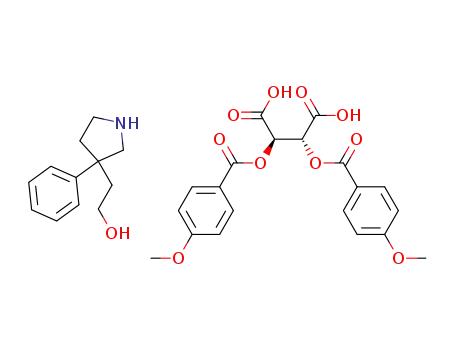 (+)-3-phenyl-3-(2-hydroxy-ethyl)-pyrrolidine (R,R)-di-p-anisoyltartaric acid salt
