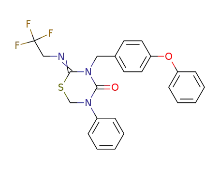 2-(2,2,2-trifluoroethylimino)-3-(4-phenoxybenzyl)-5-phenyl-tetrahydro-1,3,5-thiadiazin-one