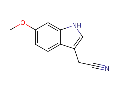 Molecular Structure of 23084-35-7 (6-Methoxyindole-3-acetonitrile)