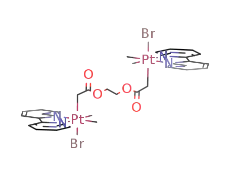 trans,trans-{(2,2'-bipyridine)bromodimethylplatinum(IV)}(μ-CH2COOC2H4OCOCH2)