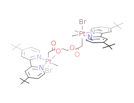 trans,trans-{(4,4'-di-tert-butyl-2,2'-bipyridine)bromodimethylplatinum(IV)}(μ-CH2COOC2H4OCOCH2)