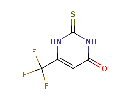Molecular Structure of 368-54-7 (4-HYDROXY-6-(TRIFLUOROMETHYL)PYRIMIDINE-2-THIOL)