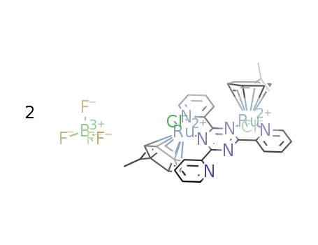 (((η6-p-cymene)RuCl)2(2,4,6-tris(2-pyridyl)-1,3,5-triazine))(BF4)2