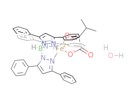 3-methyl-2-oxobutanoato(hydrotris(3,5-diphenylpyrazol-1-yl)borate)iron(II) monohydrate
