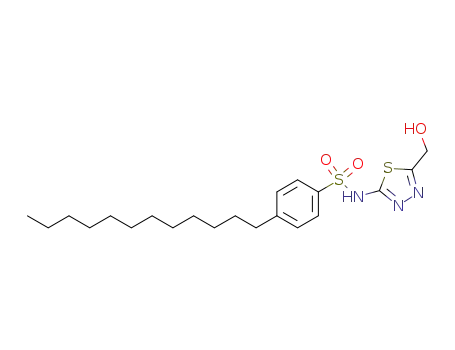 4-dodecyl-N-(5-(hydroxymethyl)-1,3,4-thiadiazol-2-yl)benzenesulfonamide