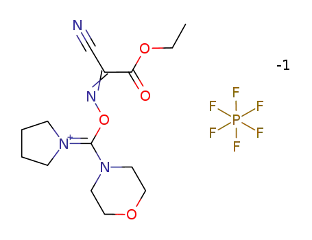 1-((1-cyano-2-ethoxy-2-oxoethylideneaminooxy)(morpholino)methylene)pyrrolidinium hexafluorophosphate