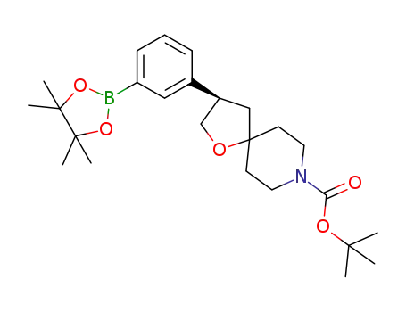 tert-butyl (3R)-3-[3-(4,4,5,5-tetramethyl-1,3,2-dioxaborolan-2-yl)phenyl]-1-oxa-8-azaspiro[4.5]decane-8-carboxylate