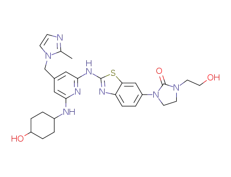 1-[2-({6-[(trans-4-hydroxycyclohexyl)amino]-4-[(2-methyl-1H-imidazol-1-yl)methyl]-2-pyridinyl}amino)-1,3-benzothiazol-6-yl]-3-(2-hydroxyethyl)-2-imidazolidinone