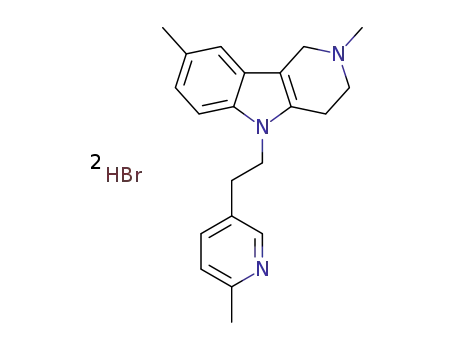 2,8-dimethyl-5-[2-(6-methylpyridin-3-yl)ethyl]-2,3,4,5-tetrahydro-1H-pyrido[4,3-b]indole dihydrobromide