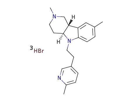 (4aRS,9bRS)-2,8-dimethyl-5-[2-(6-methylpyridin-3-yl)ethyl]-2,3,4,4a,5,9b-hexahydro-1H-pyrido[4,3-b]indole trihydrobromide