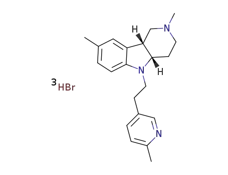 (4aRS,9bSR)-2,8-dimethyl-5-[2-(6-methylpyridin-3-yl)ethyl]-2,3,4,4a,5,9b-hexahydro-1H-pyrido[4,3-b]indole trihydrobromide