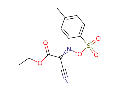 Molecular Structure of 40559-90-8 (Acetic acid, cyano[[[(4-methylphenyl)sulfonyl]oxy]imino]-, ethyl ester)