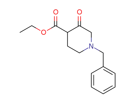 Molecular Structure of 39514-19-7 (1-BENZYL-3-OXO-PIPERIDINE-4-CARBOXYLIC ACID ETHYL ESTER)