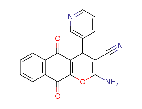 2-amino-5,10-dihydro-5,10-dioxo-4(pyridine-3-yl)-4H-benzo[g]chromene-3-carbonitrile