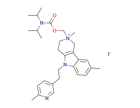 2-(((diisopropylcarbamoyl)oxy)methyl)-2,8-dimethyl-5-(2-(6-methylpyridin-3-yl)ethyl)-2,3,4,5-tetrahydro-1H-pyrido[4,3-b]indol-2-ium iodide
