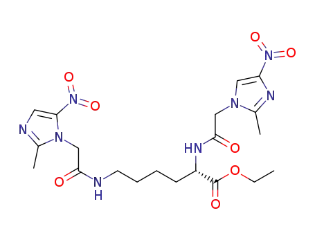 ethyl 2,6-bis(2-(2-methyl-5-nitro-1H-imidazol-1-yl)acetamido)hexanoate