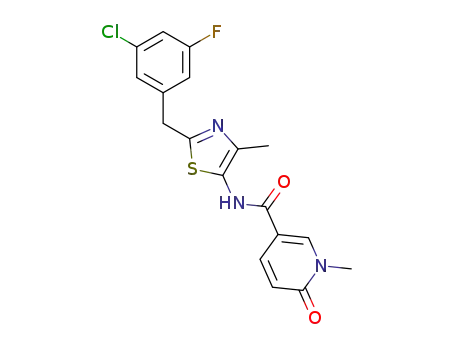 N-[2-(3-chloro-5-fluorobenzyl)-4-methyl-1,3-thiazol-5-yl]-1-methyl-6-oxo-1,6-dihydropyridine-3-carboxamide
