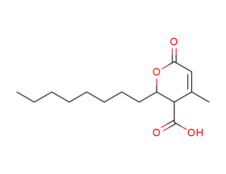 4-methyl-2-octyl-6-oxo-3,6-dihydro-2H-pyran-3-carboxylic acid