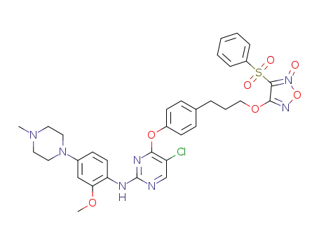 4-(3-(4-((5-chloro-2-((2-methoxy-4-(4-methylpiperazin-1-yl)phenyl)amino)pyrimidin-4-yl)oxy)phenyl)propoxy)-3-(phenylsulfonyl)-1,2,5-oxadiazole-2-oxide
