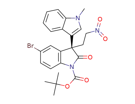 tert-butyl (S)-5-bromo-3-(1-methyl-1H-indol-3-yl)-3-(2-nitroethyl)-2-oxoindoline-1-carboxylate