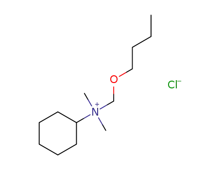 Molecular Structure of 64632-06-0 (Cyclohexanaminium, N-(butoxymethyl)-N,N-dimethyl-, chloride)