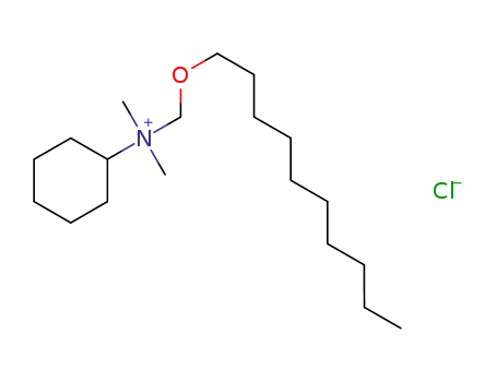 Molecular Structure of 64632-18-4 (Cyclohexanaminium, N-[(decyloxy)methyl]-N,N-dimethyl-, chloride)