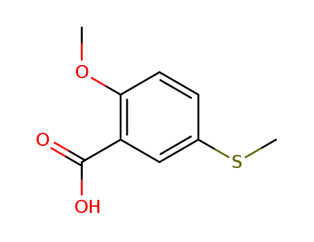 Molecular Structure of 61694-97-1 (5-(methylthio)-o-anisic acid)