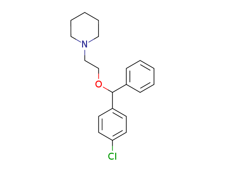 3703-76-2,CLOPERASTINE,Piperidine,1-[2-[(p-chloro-a-phenylbenzyl)oxy]ethyl]-(6CI,7CI,8CI); (?à)-Cloperastine;1-[2-[(p-Chloro-a-phenylbenzyl)oxy]ethyl]piperidine;Cloperastine; p-Chlorobenzhydryl 2-(1-piperidyl)ethyl ether