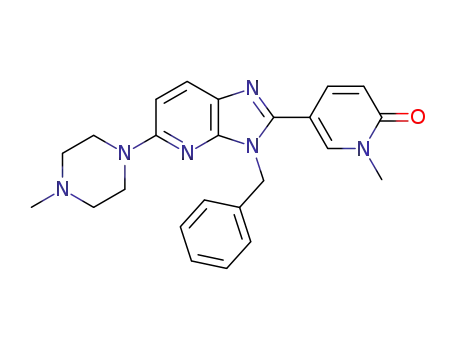 5-[3-benzyl-5-(4-methyl-piperazin-1-yl)-3H-imidazo[4,5-b]pyridin-2-yl]-1-methyl-1H-pyridin-2-one