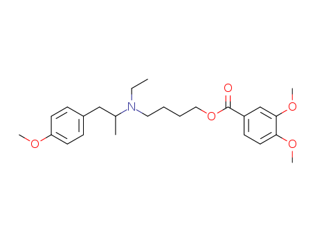 Benzoic acid,3,4-dimethoxy-, 4-[ethyl[2-(4-methoxyphenyl)-1-methylethyl]amino]butyl ester
