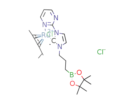(1-(pyrimidin-2-yl)-3-(3-(4,4,5,5-tetramethyl-1,3,2-dioxaborolan-2-yl)propyl)-1H-imidazol-2(3H)-ylidene)chloro[(1,2,3,4,5,6-η)-1-methyl-4-(1-methylethyl)benzene]ruthenium chloride: