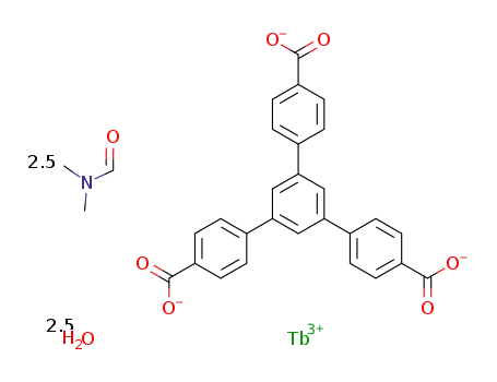poly-[Tb(benzene-1,3,5-tribenzoate)(N,Ndimethylformamide)]*1.5(N,Ndimethylformamide)*2.5H2O