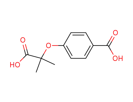 Molecular Structure of 42019-57-8 (2-(4-ACETYL-PHENOXY)-2-METHYL-PROPIONIC ACID)