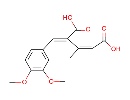 3-methyl-4-((E)-veratrylidene)-cis-pentenedioic acid