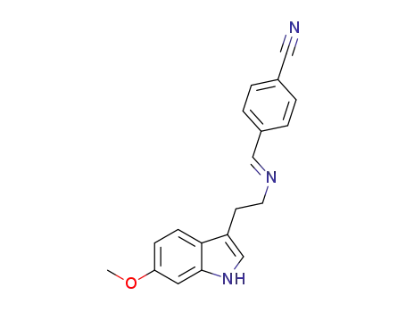 (E)-4-(((2-(6-methoxy-1H-indol-3-yl)ethyl)imino)methyl)benzonitrile