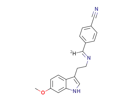 (E)-4-(((2-(6-methoxy-1H-indol-3-yl)ethyl)imino)methyl-[2H])benzonitrile