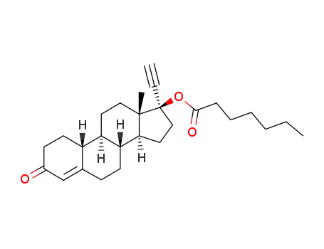 Molecular Structure of 3836-23-5 (17alpha-Ethynyl-19-nortestosterone 17-heptanoate)