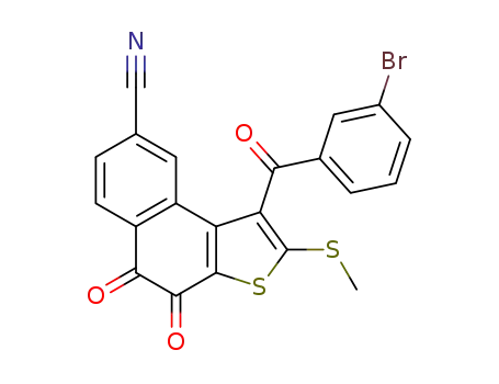 1-(3-bromobenzoyl)-2-(methylthio)-4,5-dioxo-4,5-dihydronaphtho[2,1-b]thiophene-8-carbonitrile