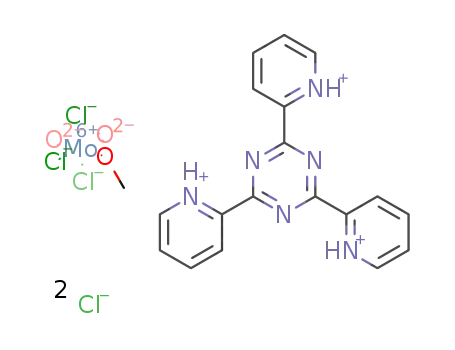 [cis-dioxotrichloridomethanolmolybdenum(VI)]·[2,2′,2″-(1,3,5-triazine-2,4,6-triyl)tripyridinium]·Cl2